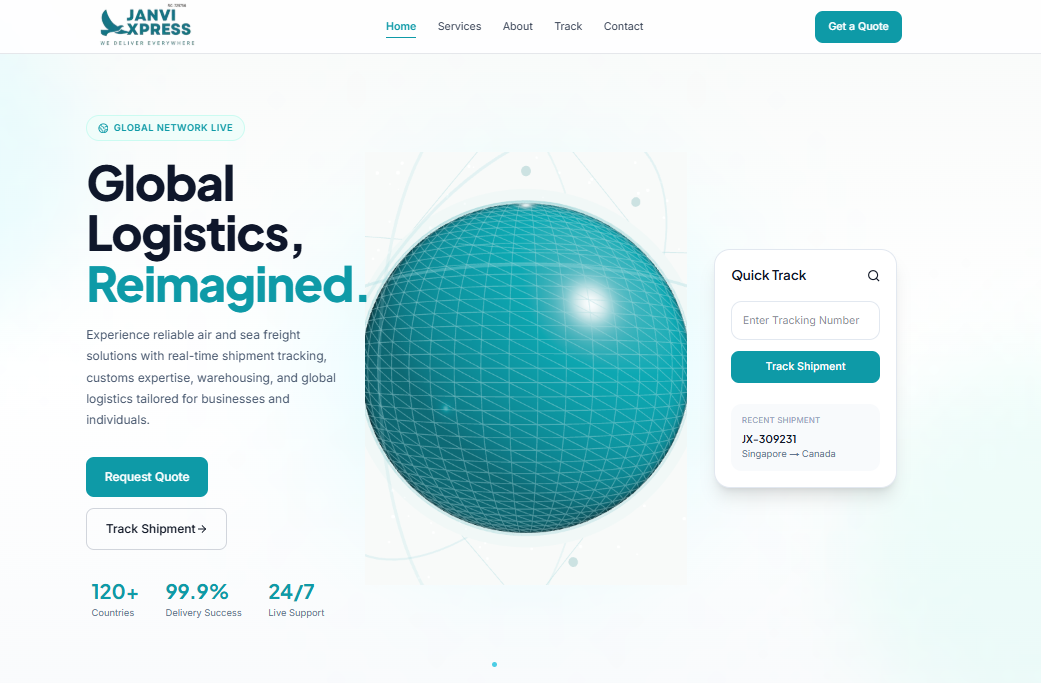 Janvi Xpress logistics and shipment tracking platform