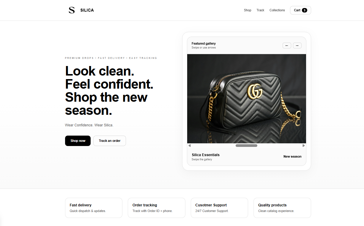 Silica Store e-commerce application